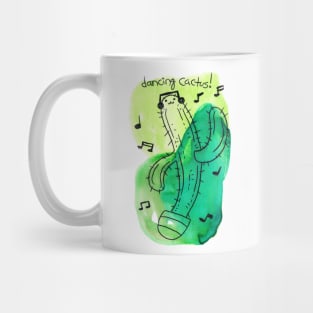 Watercolor Dancing Cactus Mug